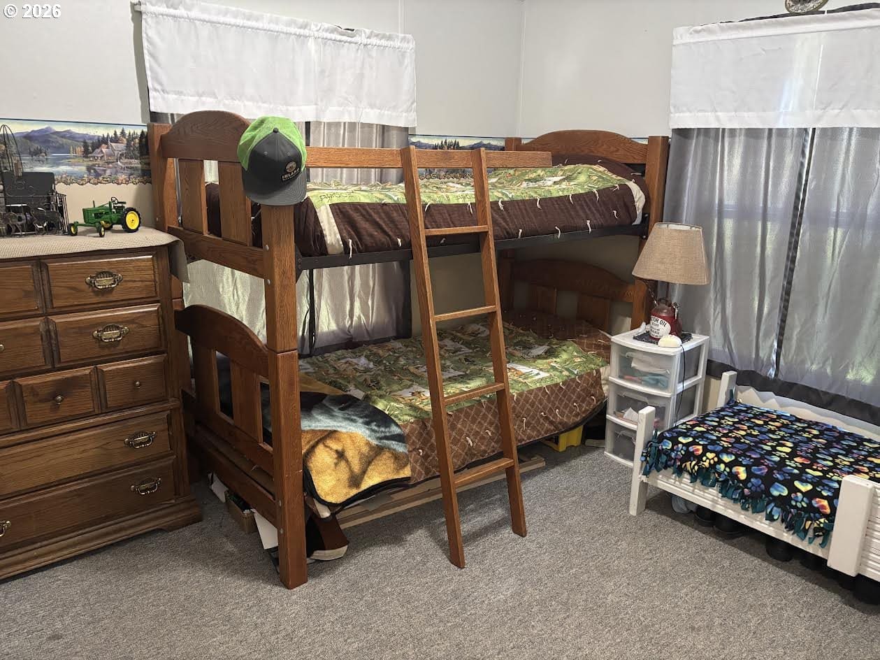 Bunk beds in a cozy children's room.